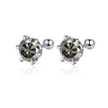 Moissanite Screw Stud Earrings 0.5-2ct D Color 925 Sterling Silver Wedding Studs