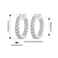 Moissanite Two-Tone Small Hoop Earrings 1cm Round Sparkling Engagement