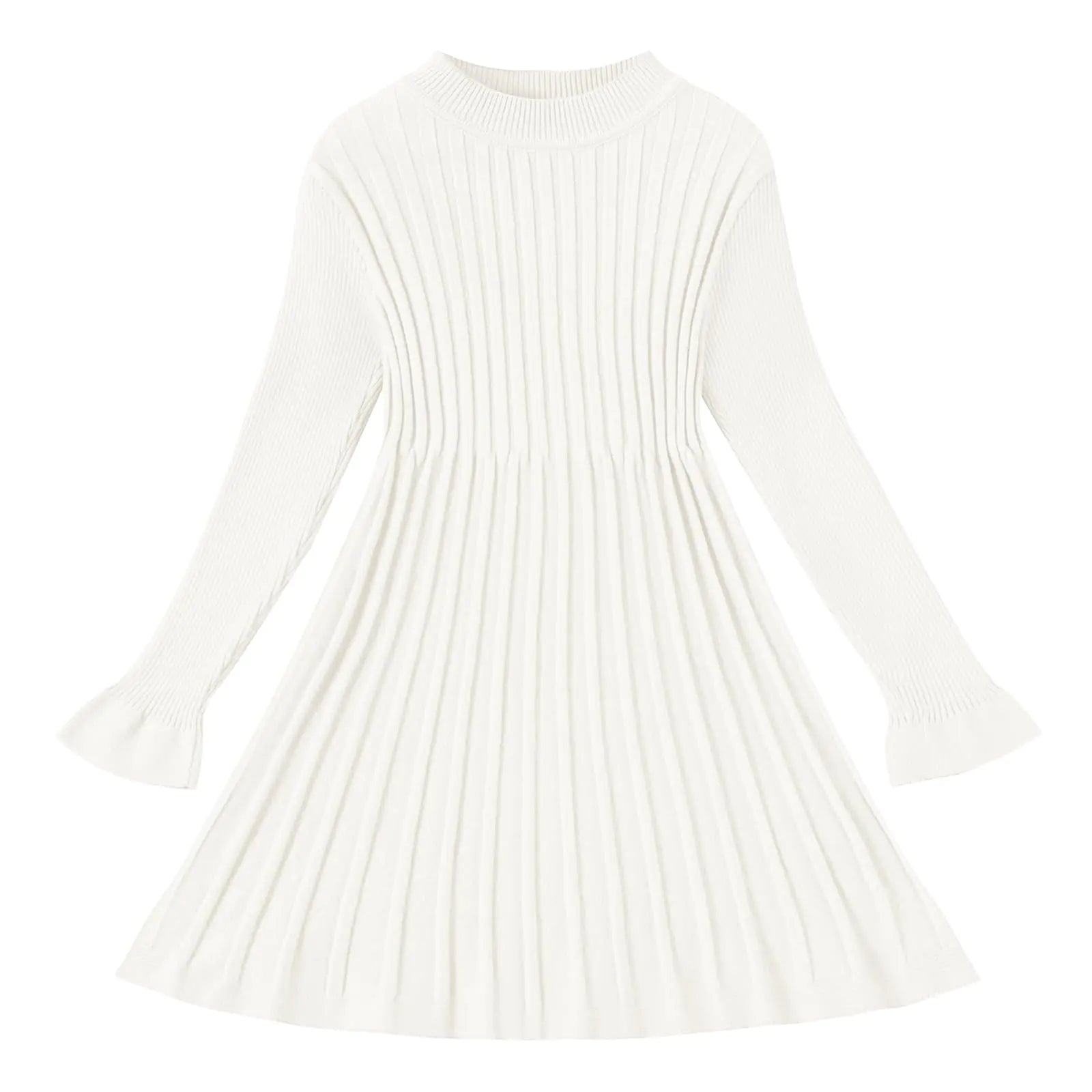 Neutocd Toddler Girl Sweater Dresses-Long Sleeve A-Line Sweater Dress for Girls-Little Girl Fall-Winter Dresses - # GIAA211710014