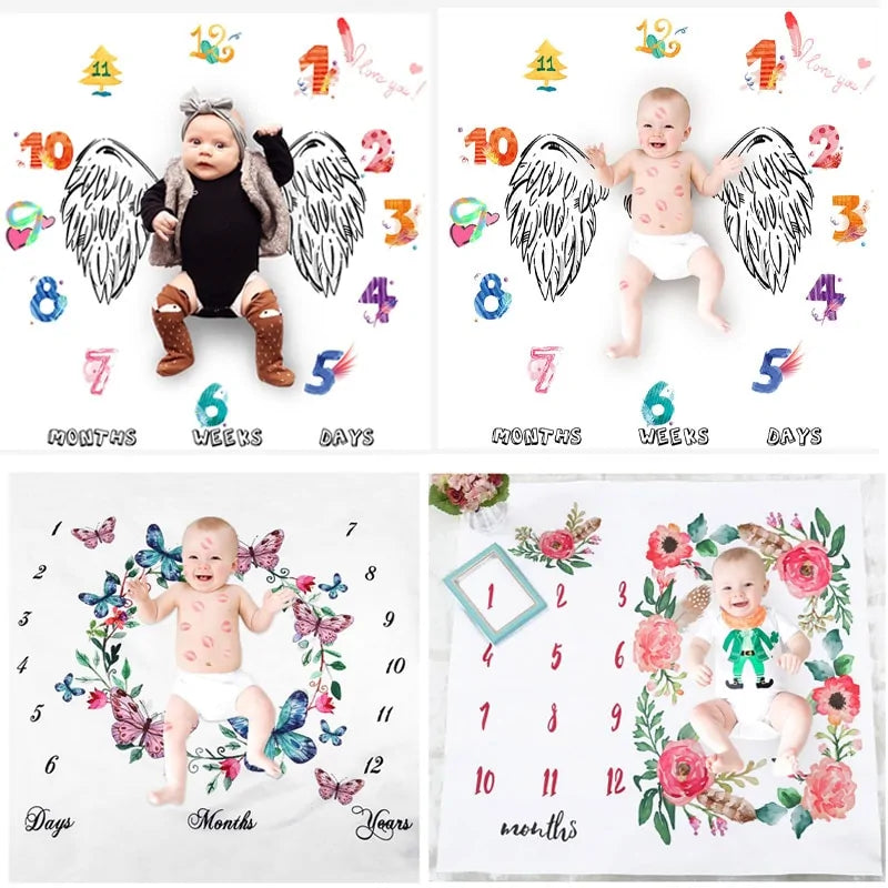 Newborn Baby Milestone Photography Blanket - # BAGE41110002