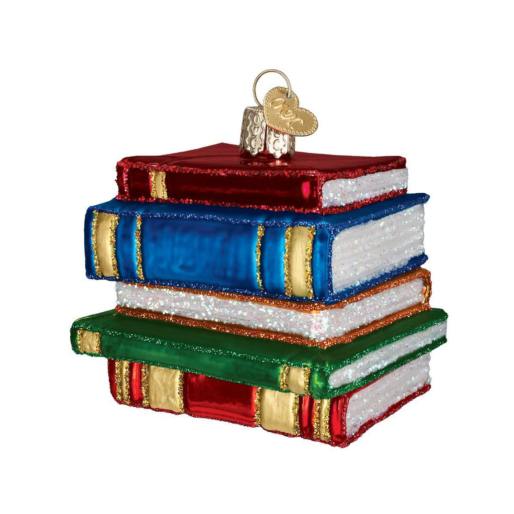 Old World Christmas Stack Of Books