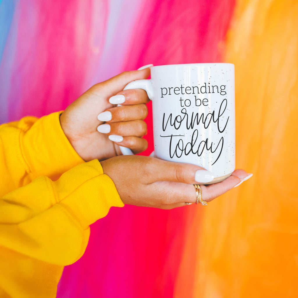 Funny Pretending To Be Normal Today 16oz Ceramic Coffee Mug Office Gift