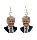 Novelty Patriotic Political Face Dangle Earrings For Fans