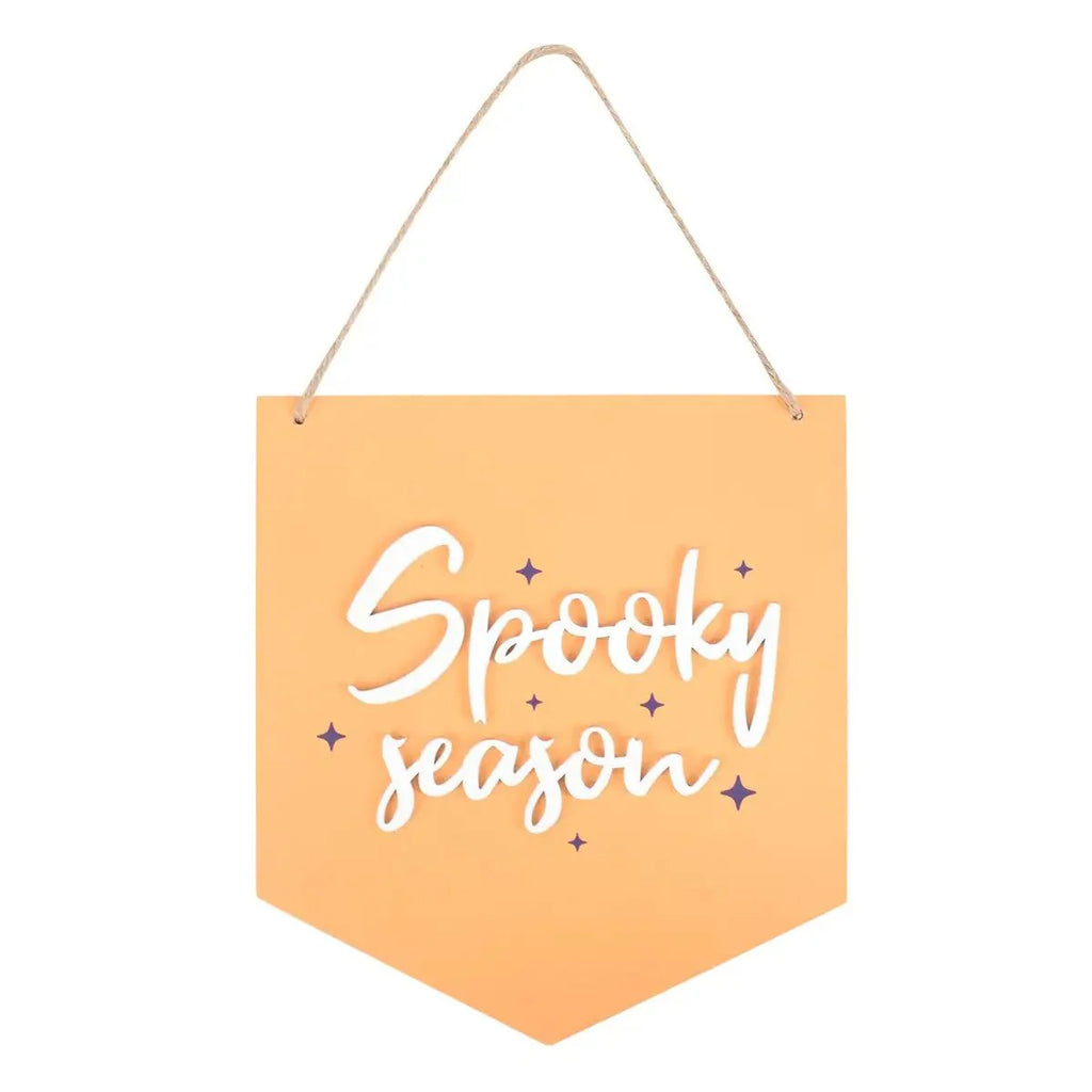 Orange Spooky Season Pastel Halloween Hanging Sign