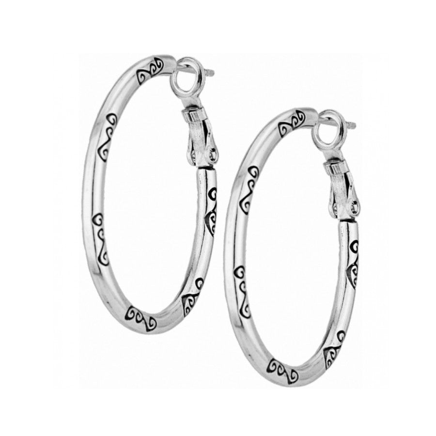 Boucles d'oreilles créoles ovales en argent avec breloque