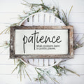 Mothers Patience Wood Sign Funny Mom Quote Rustic Indoor Home Decor