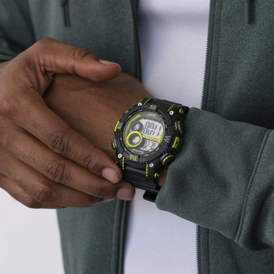 Montre chronographe numérique pour homme Armitron Sport avec bracelet en résine, 40/8284