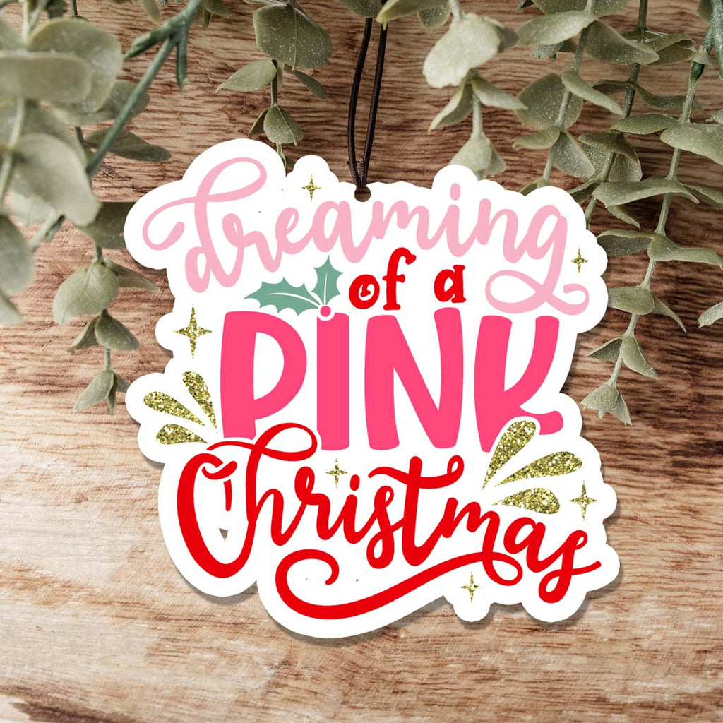 Pink Christmas Hanging Air Freshener Scented Car Home Closet Office Ornament
