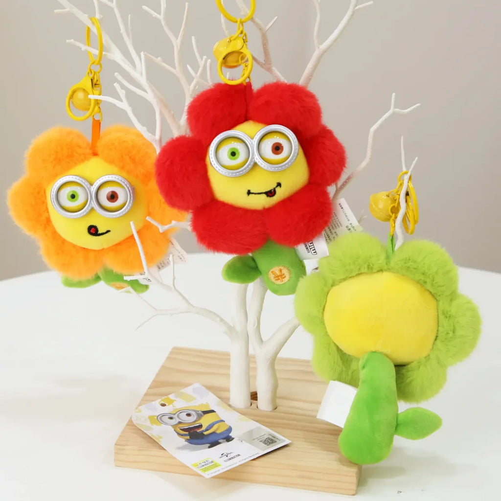 Kawaii Minions Plush Keychain – Small Stuffed Toys for Birthday Gift
