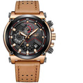 Montre Moderne Étanche pour Homme avec Bracelets en Cuir, Boîtier en Acier Inoxydable, Excellent Look, Cadeau Parfait