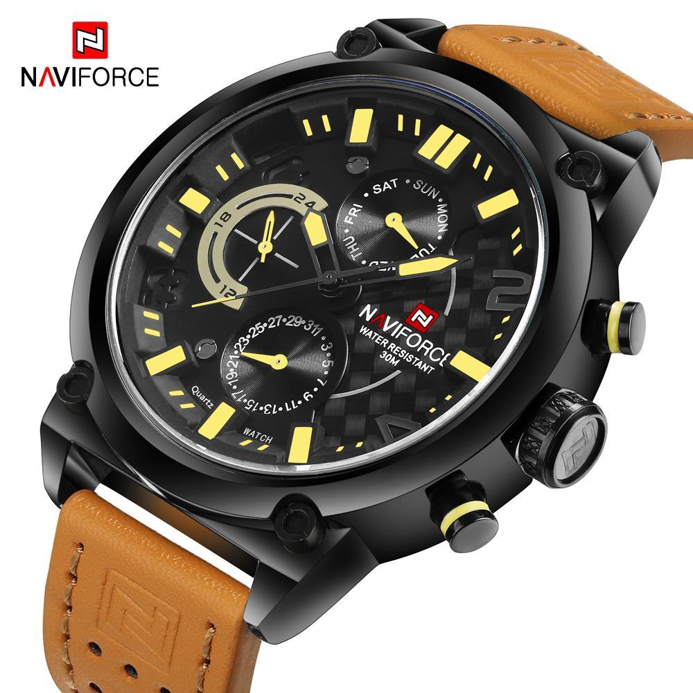 Montres de sport de luxe pour hommes Montre-bracelet étanche Aiguilles fluorescentes Design unique Excellent cadeau