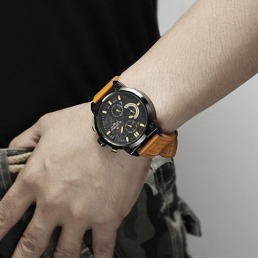 Montres de sport de luxe pour hommes Montre-bracelet étanche Aiguilles fluorescentes Design unique Excellent cadeau
