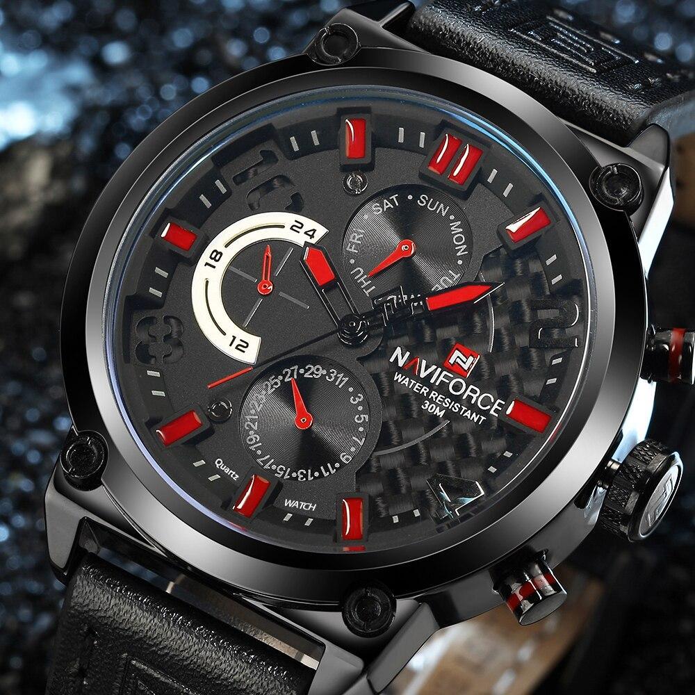 Montres de sport de luxe pour hommes Montre-bracelet étanche Aiguilles fluorescentes Design unique Excellent cadeau