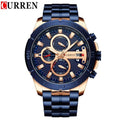 Montre étanche pour homme avec chronomètres, affichage du jour et aiguilles fluorescentes. Design de luxe unique. Cadeau parfait.