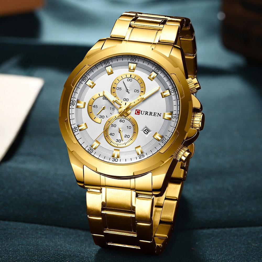 Montre Homme Étanche Avec Chronomètres Affichage du Jour Design Unique Cadeau Parfait