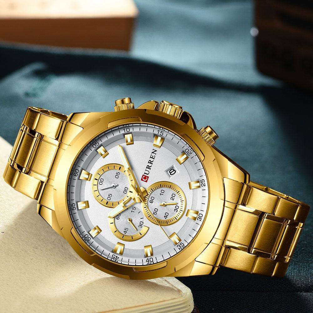 Montre Homme Étanche Avec Chronomètres Affichage du Jour Design Unique Cadeau Parfait