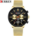 Montre élégante unisexe en acier inoxydable avec chronomètre et affichage de la date, excellent design, cadeau parfait