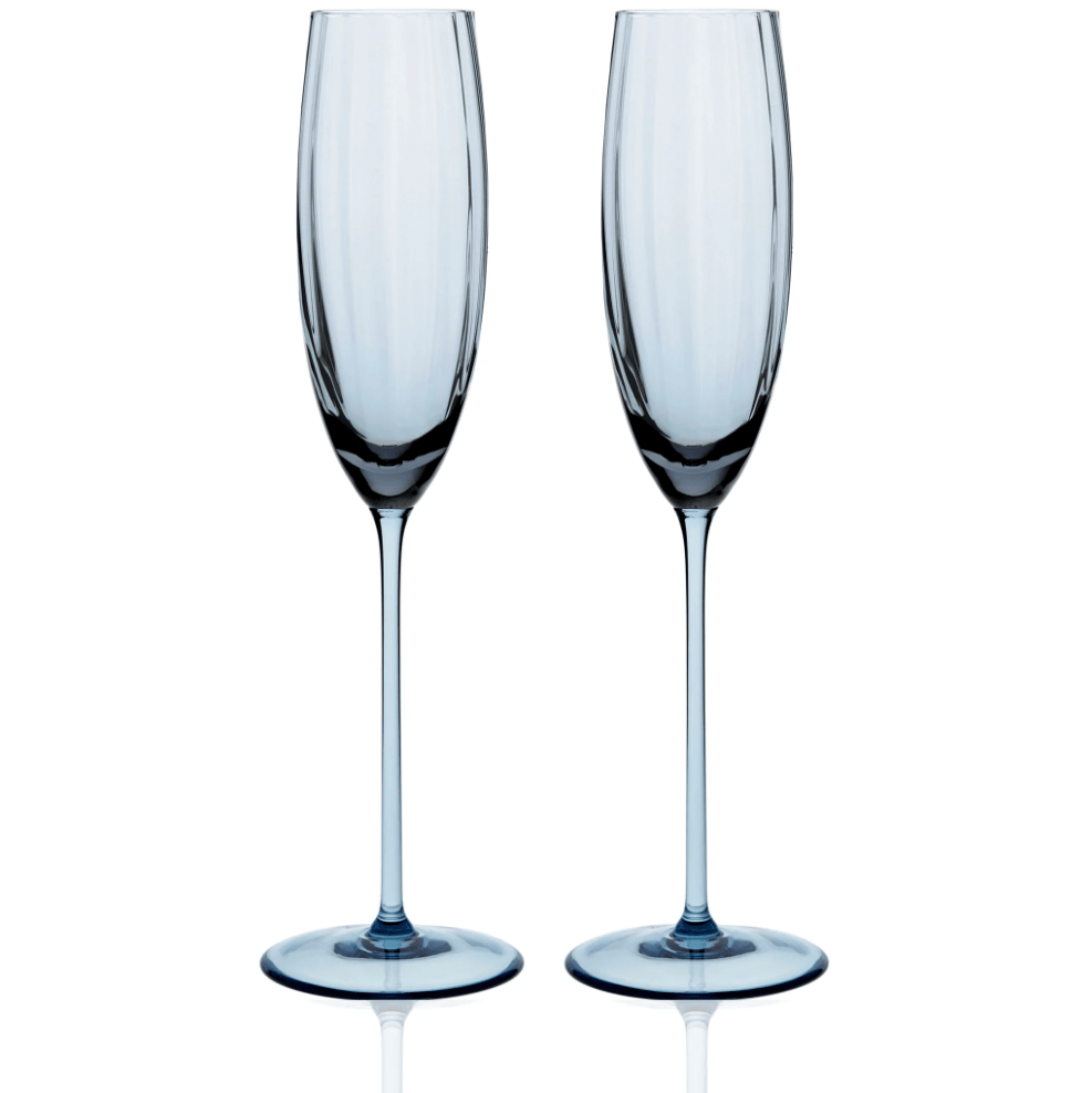 Quinn Mouth-Blown Crystal Glassware – Premium Coastal Entertaining (Ocean Blue)