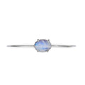 Rainbow Moonstone Sterling Silver Delicate Bangle Bracelet