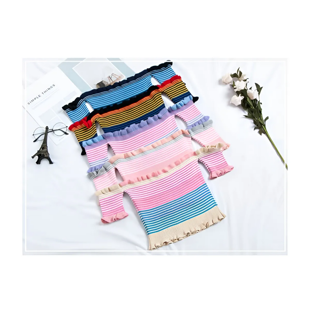 Rainbow Striped Crop Top