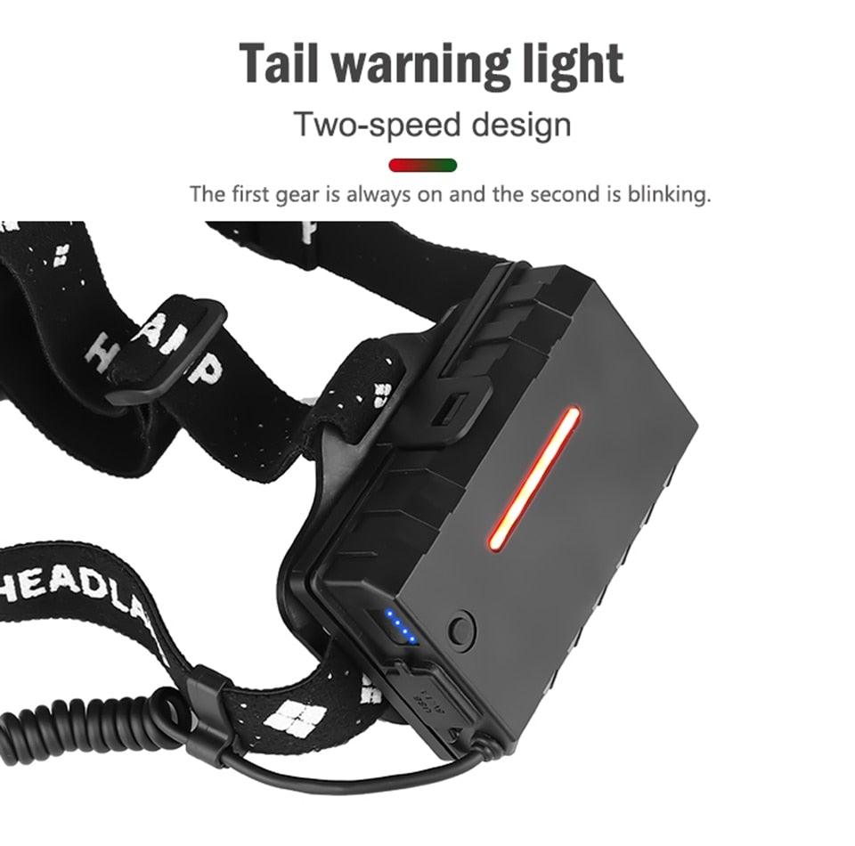 Rechargeable Adjustable Brightest Zoomable Powerful XHP160 LED Headlamp Waterproof Headlight  Power Bank 18650 Battery Headlamps For Hiking Camping Fishing Running