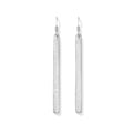 Recycled Aluminum Bombshell Bar Drop Earrings Lightweight 2in Minimalist