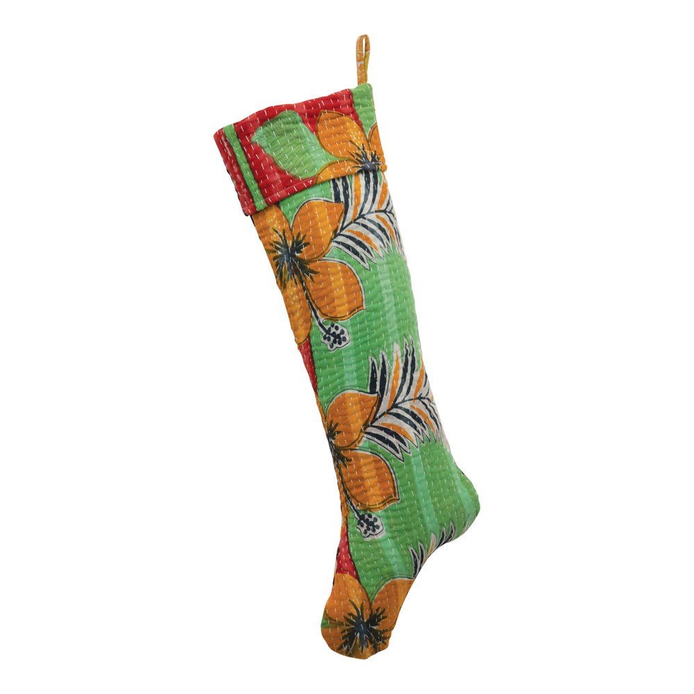 Recycled Kantha Fabric Stocking