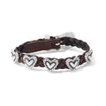 Brown Roped Heart Braid Bandit Bracelet