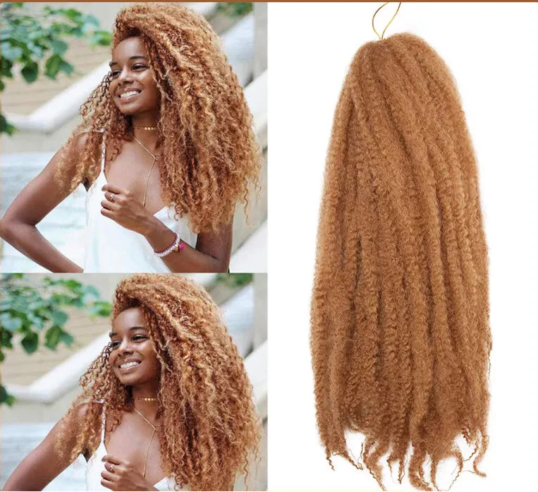 Cheveux Marley 18" pour tresses | Cheveux à tresser Afro Kinky Ombre | Extensions Kanekalon | 30 mèches/paquet