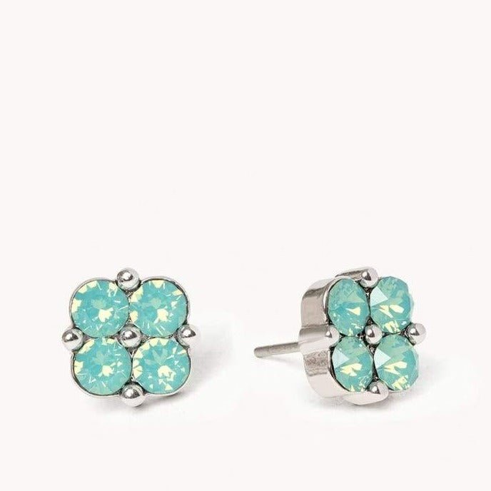 Sea La Vie Stud Earrings – Blessed/Sea Foam Clover
