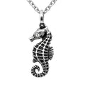 Seahorse Crystal Pendant Necklace Sterling Silver Chain