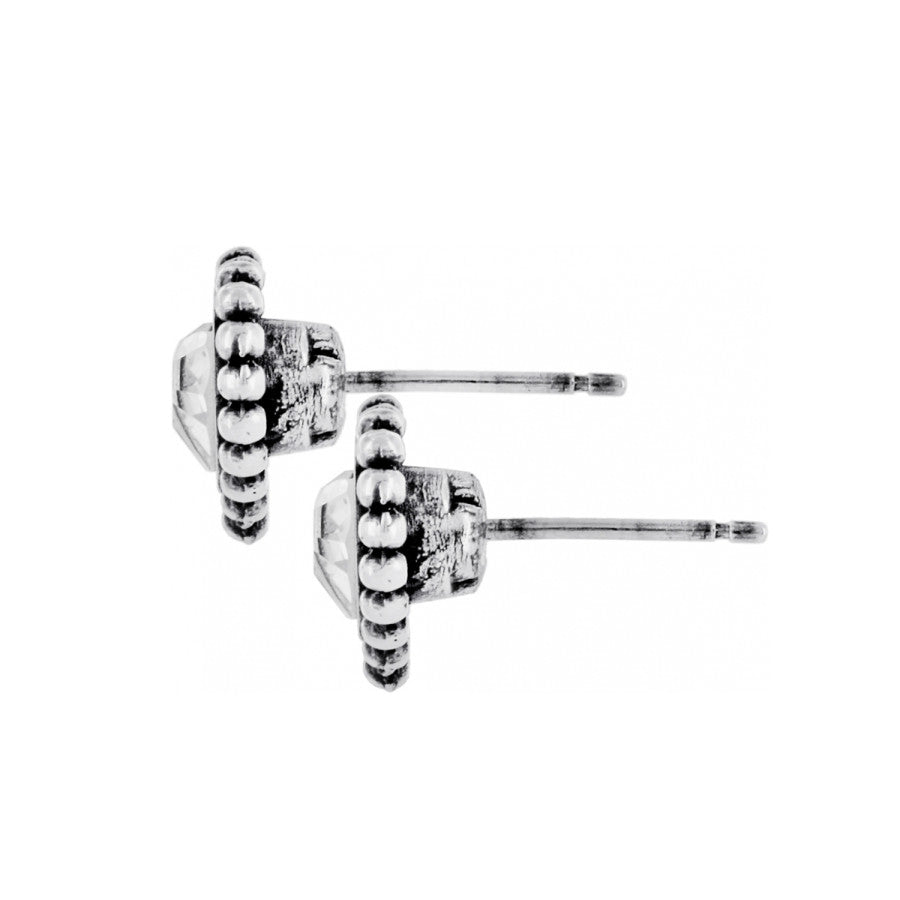 Boucles d'oreilles clous mini cœur scintillant