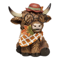 Dapper Highland Cow Figurine - Girl - 5 Inch