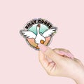 Glitter Die Cut Vinyl Sticker Silly Goose Waterproof Durable For Water Bottles Laptops Journals