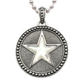 Silver Pentacle Star Pendant Necklace Gothic Boho Chain