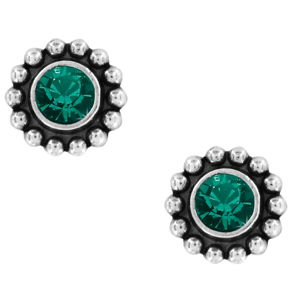 Emerald Twinkle Mini Post Stud Earrings