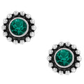 Emerald Twinkle Mini Post Stud Earrings