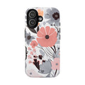 FLEURS PASTEL GRISES | Coque de téléphone résistante