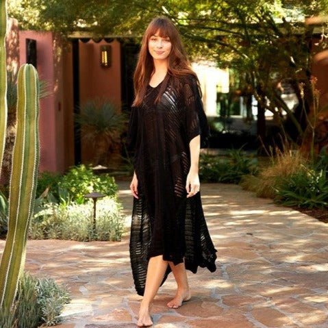 Souk Knit Tunic Cover-up - Available in Black, Sandstone, & Spice