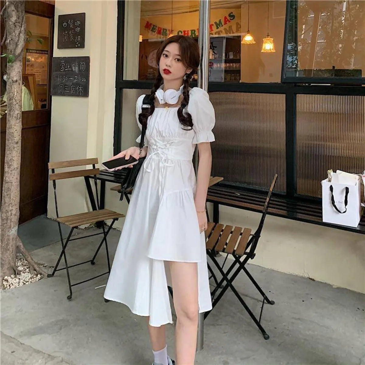 Kawaii Square Collar Dress