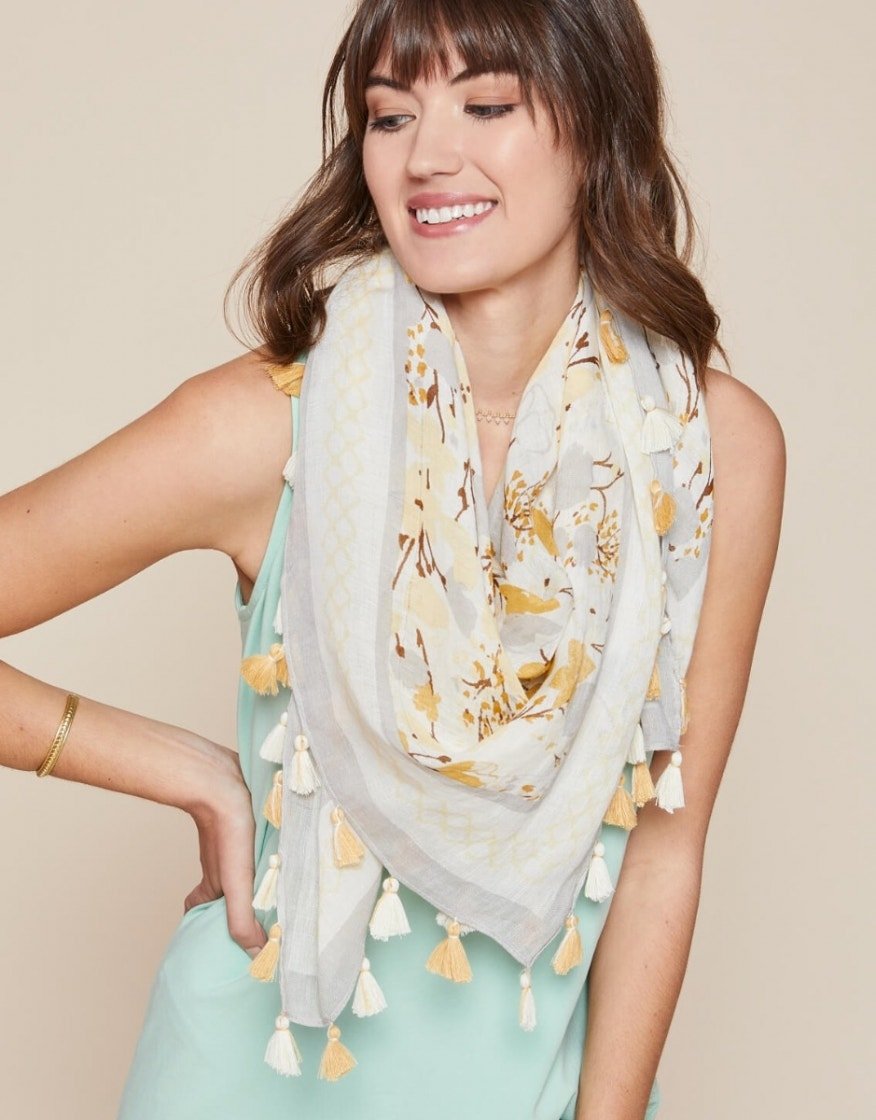 Square Scarf - Salt Marsh Floral