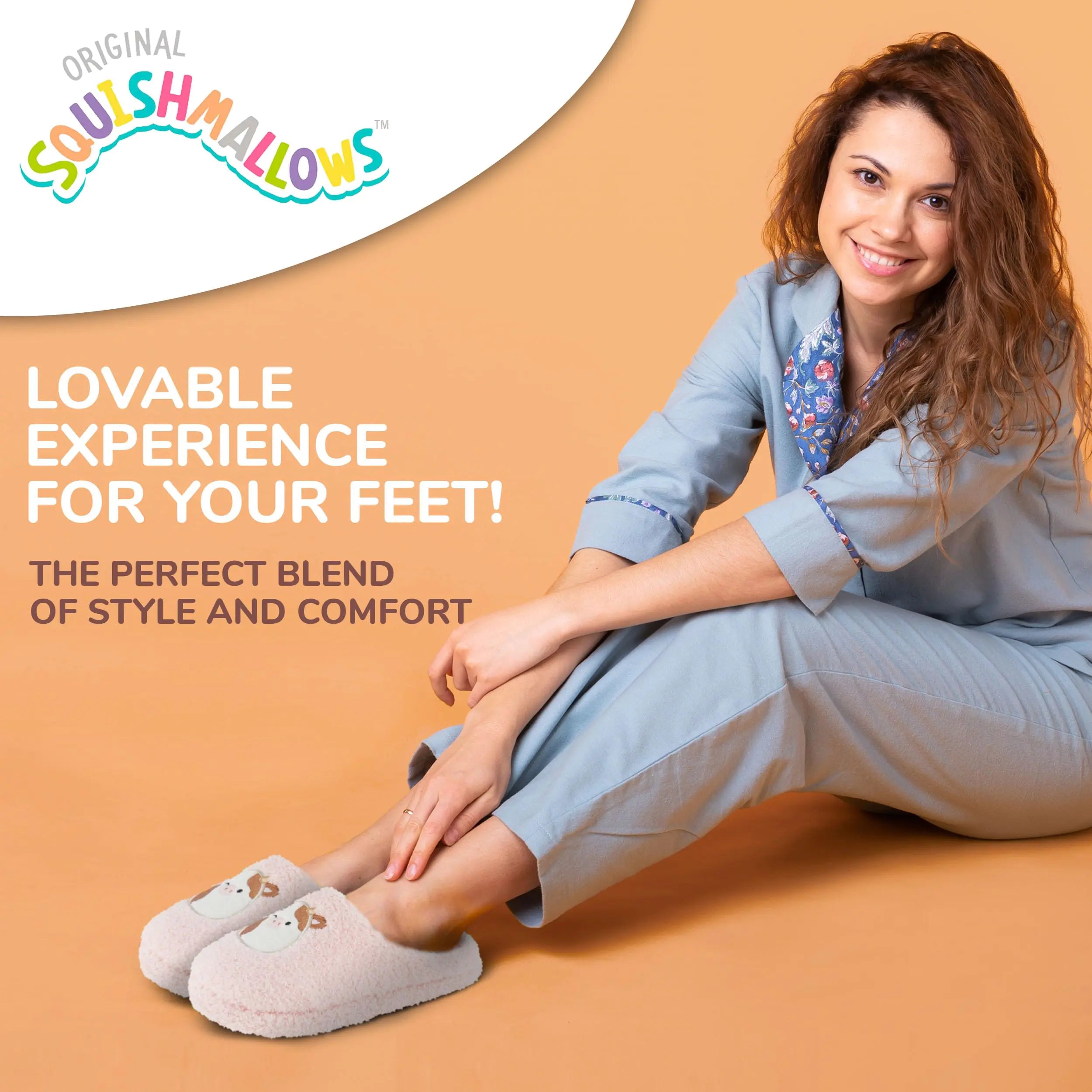 Squishmallows Kids Slippers and Womens Slippers Gifts for Women Extra Cozy Fuzzy House Slippers Slip On Ronnie the Cow 11-12 Little Kid - # GIAA73610004