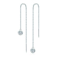 Sterling Silver 925 Moissanite Drop Earrings 1ct Bubble Ear Wire