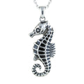 Sterling Silver Seahorse Pendant Necklace Ocean Jewelry
