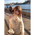 Off-Shoulder Knit Sweater – Sweet Coquette Aesthetic