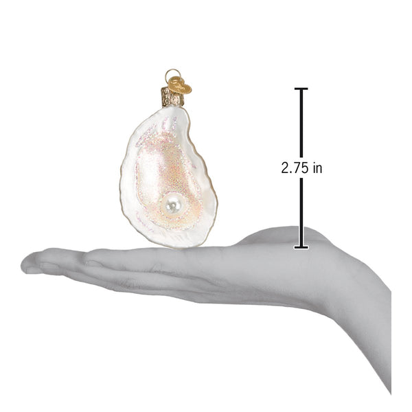 Oyster With Pearl Glass Ornament