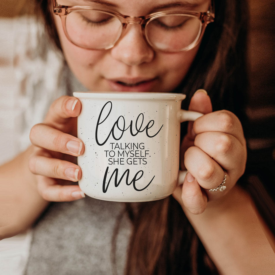 Love Talking To Myself 14.5oz Ceramic Coffee Mug Funny Self Talk Gift