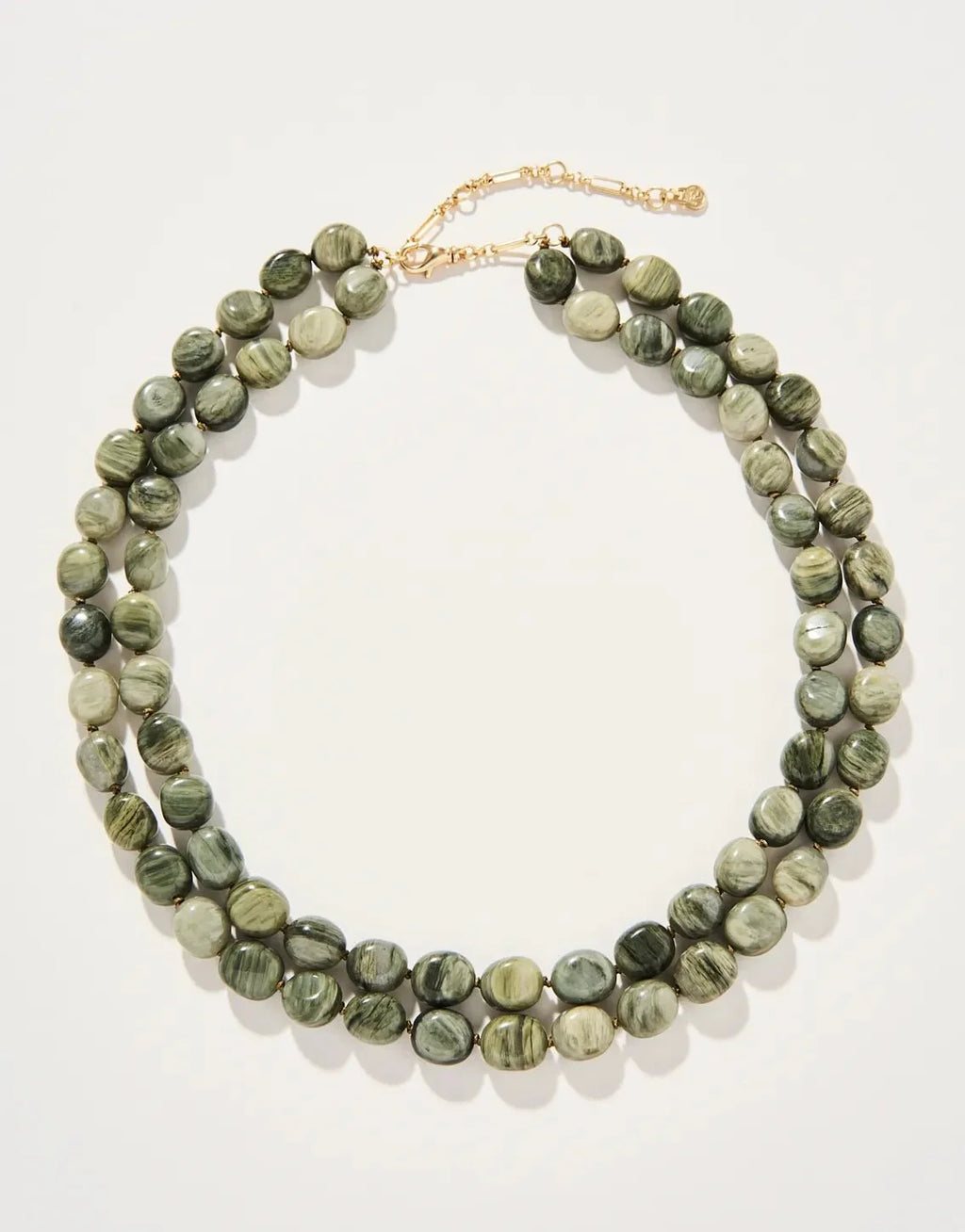 The Bluff Necklace 18" Silver Leaf Jasper