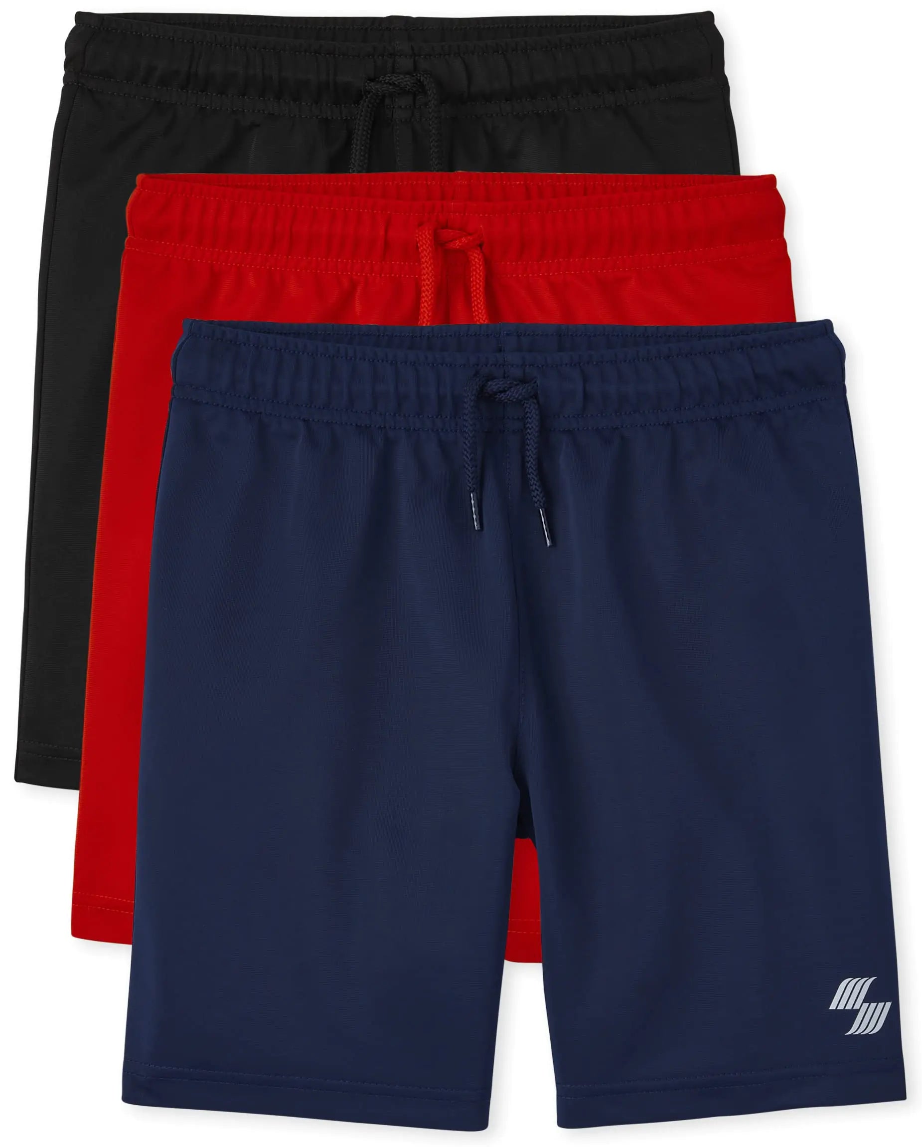 The Children's Place Boys' Athletic Basketball Shorts X-Large Black / Red / Navy 3 - # BOAA12110003
