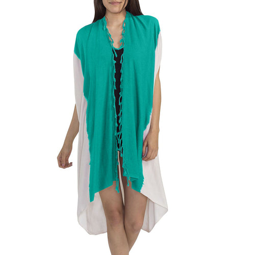 Tie Dye Turkish Cotton Kimono Cover-Up Tunic Quick-Dry Bamboo Blend Dress